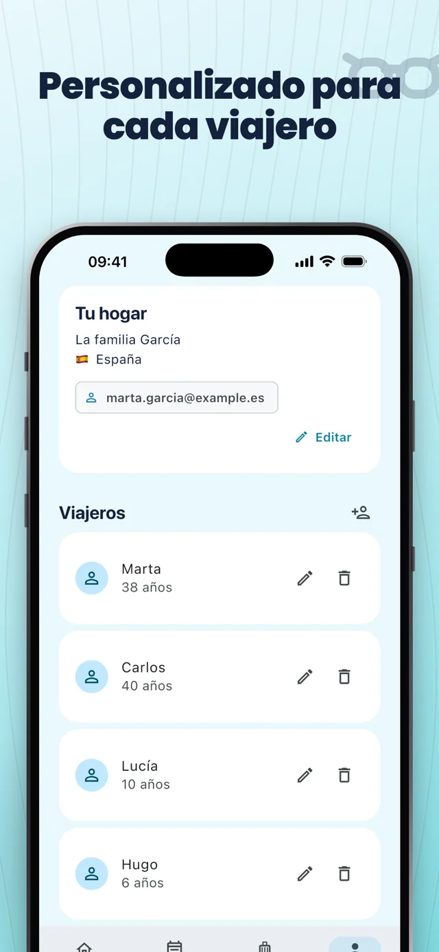 Añade viajeros — Packfolk